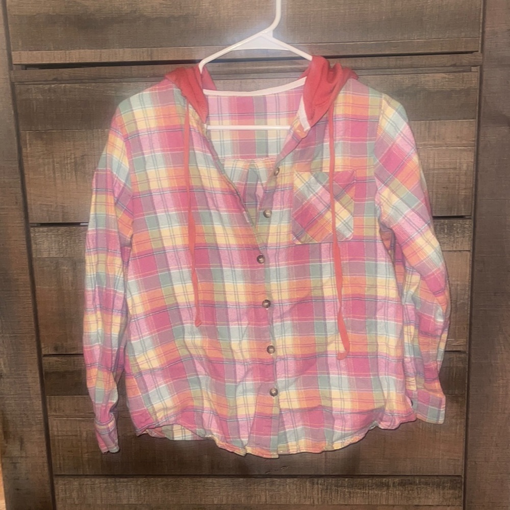 super cute hooded flannel🤩🤩